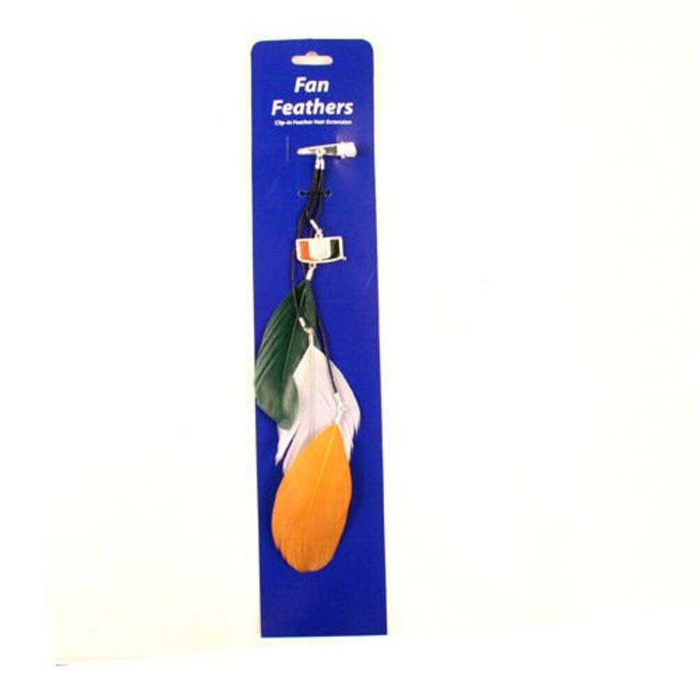 NCAA Miami Hurricanes Feather Team Hair Football New Colors